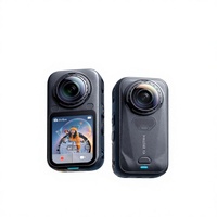 Cadre métallique magnétique à dégagement rapide en alliage d'aluminium de haute qualité compatible Insta360 X6 avec support griffe froide et contour de protection