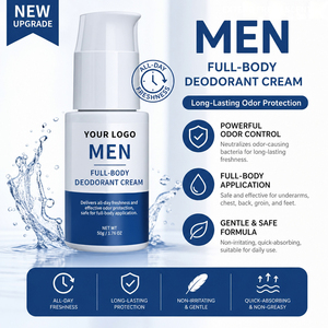Crema Desodorante Corporal para Hombre 50g Fórmula Natural Secado Rápido Aroma Fresco Natural Control Potente del <span class=keywords><strong>Sudor</strong></span> - Product Image 4