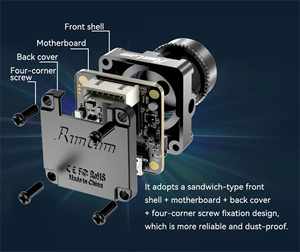 Caméra FPV miniature RunCam Robin <span class=keywords><strong>3</strong></span> 1200TVL ABS avec rapport <span class=keywords><strong>4</strong></span>:<span class=keywords><strong>3</strong></span> DC <span class=keywords><strong>5</strong></span> à 23V, caméra de course FPV pour drone de course RC FPV - Product Image 6