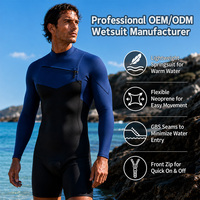 Combinaison de plongée en néoprène 2 mm pour homme, manches longues, fermeture éclair sur la poitrine, GBS, pour le surf, la plongée et les sports nautiques