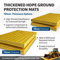 Tapis de sol en plastique haute densité HDPE, capacité de charge statique de 150 tonnes, support structurel pour les stabilisateurs de grues lourdes