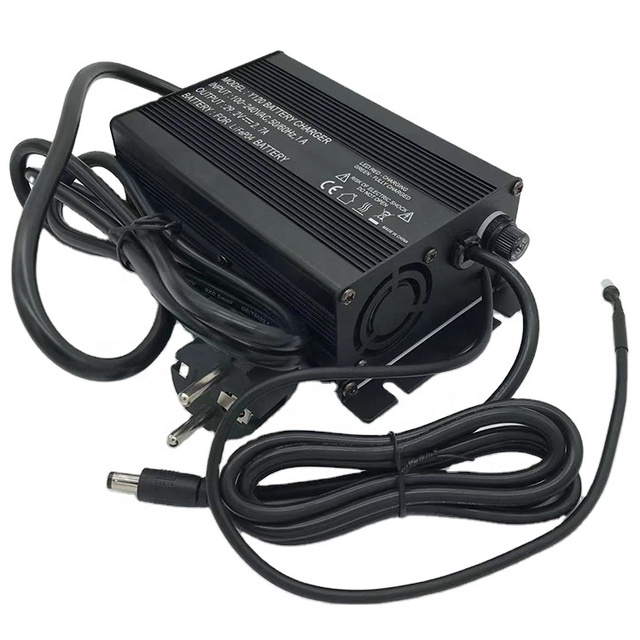 Factory price 24v 29.2v 2.7a 3a lithium LiFePO4 battery power DC charger with external LED wire