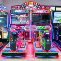 Machine de jeu de course de moto vidéo à monnayeur de simulateur de moto dynamique de haute qualité pour parc d'attractions intérieur