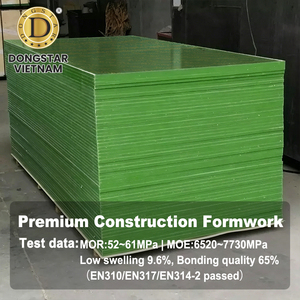 Reusable Green PP Film Plywood 18mm 4x8ft High Strength Formwork Plywood Sheet for Concrete Casting - Product Image 5