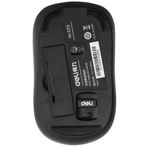 Deli <b>Wireless</b> <b>Mouse</b> 2213es Optical Engine 10m Range For <b>Computer</b> Laptop Gaming Ergonomic Black USB Receiver - Product Image 2