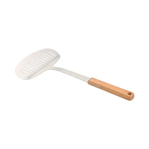 Stainless Steel Cooking Utensils Set With Wooden <b>Handles</b> 5 Piece Kitchen Spatulas Slotted Spoon Set For Home Use - Product Image 2