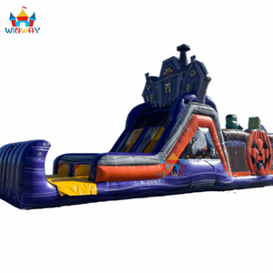 Location de château gonflable pour parcours d'obstacles sur le thème de la ferme de citrouilles d'Halloween - Grand modèle lumineux en PVC, capacité de 20 personnes, garantie de 3 ans |   WINWAY - Product Image 6