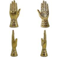Statue en résine dorée florale style bohème pour méditation spirituelle, décoration d'autel ou de table, cadeau de pendaison de crémaillère