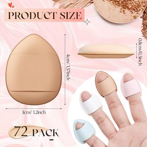 พัฟแต่งหน้าขนาดเล็กแบบนิ้วมือ สำหรับลงแป้งฝุ่นแบบเปียกและแห้ง - Product Image 2