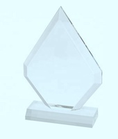 Hypercrafts pas cher en gros nom individuel personnalisé gravé trophée de cristal vierge de haute qualité avec base souvenirs cadeaux