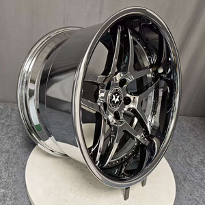 Viaol Chrome 2 pièces jantes forgées jantes en alliage 5x120 4x100 5x108 6x139.7 5*114.3 pour X8 C7 C8 M2 M3 <span class=keywords><strong>Mustang</strong></span> F12 GTR Camaro - Product Image 3