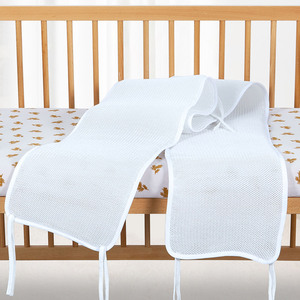 Forro de malla transpirable <span class=keywords><strong>para</strong></span> <span class=keywords><strong>cuna</strong></span> de bebé, Colección clásica, parachoques de <span class=keywords><strong>cuna</strong></span> sólido ajustado de tamaño completo - Product Image 4