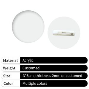 Wholesale Acrylic Opp Bags Cartoon Pin <b>Badge</b> With Custom Logo for Branding - Product Image 6
