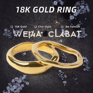 Anillo de Compromiso Abierto de Doble Capa Curvo de Acero Inoxidable Vintage de Alta Gama para Mujer, Chapado en Oro Rosa, Sin Deslustre, para Fiestas de Moda - Product Image 3