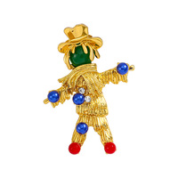 Broche Corsage Vintage Haut de Gamme XILIANGFEIZI pour Femme, Nouveau Style 2025, Accessoire de Mariage de Luxe Style Magazine Effet Épouvantail