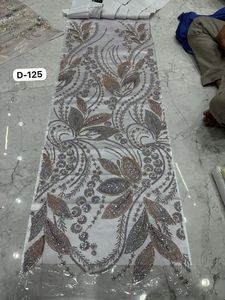 Cuentas de trabajo hecho a mano de lujo, tela de red importada, Material de diseñador suave Premium para Lehengas nupcial, saris y vestidos de fiesta 2025 - Product Image 2