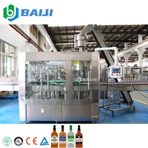 Automatic glass bottle alcoholic beverage wine bottling filling capping machine production line