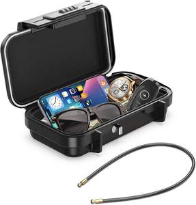 Coffre-fort portable grand format avec serrure à combinaison, câble métallique amovible, étanche et antivol pour la maison, le bureau, l'hôtel et les voyages - Product Image 2