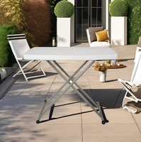 Table à hauteur réglable blanche portable en plastique de haute qualité pour mariage en plein air