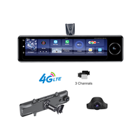 Rétroviseur de voiture intelligent 4G avec GPS ADAS 2G+32G 11 pouces Android Vision nocturne Double objectif 3 canaux Enregistreur de caméra de tableau de bord WIFI