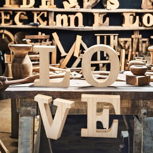 Custom 3D <strong>Wooden</strong> Love Signs Freestanding <strong>Letter</strong>, <strong>Wooden</strong> Alphabet Wall <strong>Letter</strong> for Wall Decor Decorative Party Decor DIY Craft - Product Image 5