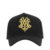Gorra de béisbol de seis paneles de verano al por mayor de fábrica, efecto adelgazante de corona alta, 58-60 cm, sombrero de sol transpirable de malla, estilo camionero con hoja étnica
