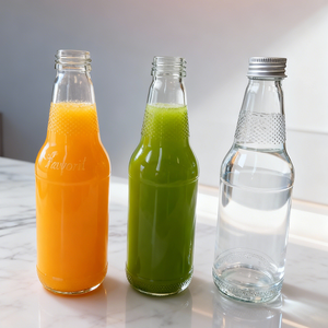 Bouteille de jus importée, bouteilles à boire, 500 ml, 350 ml, bouteille en verre ronde, jus, thé, 300 ml, 330 ml, 320 ml, boisson en verre - Product Image 5