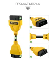 AUTOOL Adaptador OBD de 16 Pines para Automóviles, Cable de Extensión OBD2 para Launchs X431, Cable de Extensión OBD 2 II para Bolsas de Aire de Automóviles