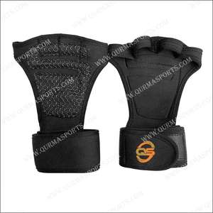 Empuñadura de cuero de 2 orificios para entrenamiento de fuerza que salva los dedos de la tensión - Product Image 3