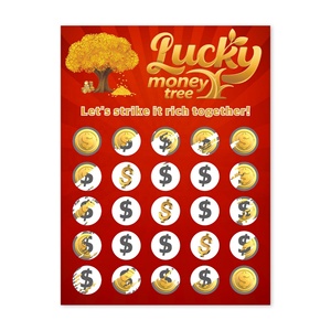 Lucky Draw Scratch off <b>Ticket</b> Custom Printing Recyclable Paper Colorful UV-coating Free Design - Product Image 5