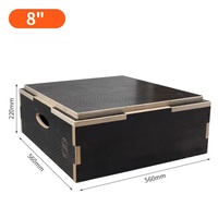 Prezzo di fabbrica 5 In1Anti-Slip Plyometric Black Jump Box di alta qualità regolabile Plyo Box in legno