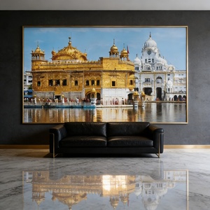 Art mural islamique pour la décoration de bureau et de maison, paysage architectural musulman, peinture en porcelaine de cristal, LED, vente en gros, personnalisé - Product Image 2