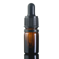 5ml Dunkel Bernsteinfarbene Glasflaschen mit Pumpzerstäuber für Ätherische Öle Gesichtscreme Auslaufsicher Reisefreundlich