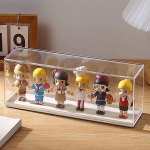 <span class=keywords><strong>Vitrine</strong></span> de présentation portable en acrylique transparent écologique pour figurines miniatures, organisateur de rangement de bureau pour poupées et objets de collection - Product Image 4