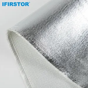 China Factory High Temperature Fabric Waterproof Flame Retardant Aluminum Foil Coated Glass Fiber Fabric