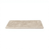 Plateau rectangulaire en bois de paulownia fait main, blanchi, rustique, pour servir, décoration minimaliste de cuisine, bol à fruits pour table basse