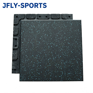 Dalles de sol en caoutchouc EPDM mouchetées emboîtables pour salle de sport, isolation acoustique, absorption des chocs, tapis antidérapant, revêtement de sol durable pour salle de sport à domicile - Product Image 1