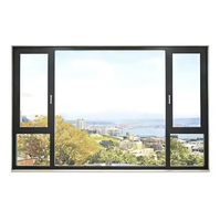 Ventanas Personalizadas de Estilo Moderno, Abatibles Francesas, Doble Acristalamiento, Apertura Horizontal, Vidrio Templado |   Venta al por Mayor para Uso en Sala de Estar