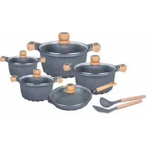 Cooklover 2023 New Arrival 23pcs Marble Coating Granite Cookware