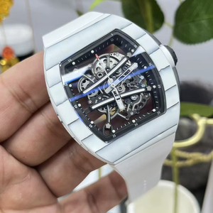 A trendy new high-end quality 20mm strap 6101 white elegant power reserve men's luxury and fashionable <b>watch</b> - Product Image 2
