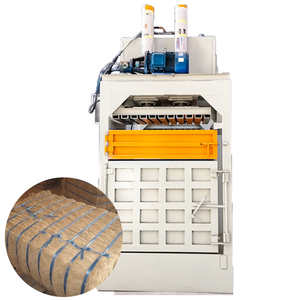 Empacadora de fibra vertical hidráulica Compresor de fibra de cáscara de coco Equipo de embalaje de fibra de palma de coco - Product Image 1