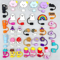 Capuchon anti-poussière en silicone de qualité alimentaire, motif fleur de dessin animé, pour gobelet Stanley, réutilisable et personnalisable