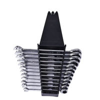 WEIDA 5pcs Set Kunci Ratchet Metrik 8-16mm Baja Cr-V Poles Berkualitas Tahan Lama Set Kunci Kombinasi untuk Perbaikan Mobil