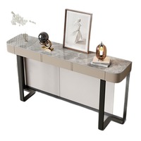 Entrée Console Table Moderne Simple Lumière De Luxe Semi-Circulaire Salon Maison Meubles Accent