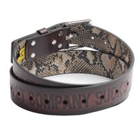 Ceinture à boucle à rouleau avec logo personnalisé, ceinture en cuir avec logo gravé, ceinture en cuir de serpent pour hommes, fabricants, faible MOQ