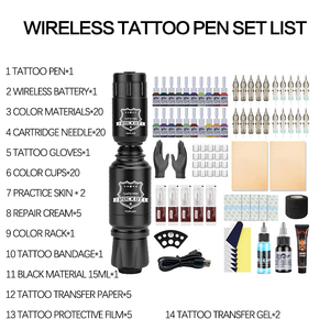 <span class=keywords><strong>Kit</strong></span> de <span class=keywords><strong>tatouage</strong></span> <span class=keywords><strong>complet</strong></span> RUDAI sans fil pour débutants avec encres et stylo de <span class=keywords><strong>tatouage</strong></span> - Product Image 2