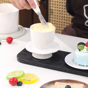 Pot à beurre en céramique Tasse à beurre en céramique Réservoir d'huile jaune Remplissage d'eau scellé avec couvercle Fromage Scellé Creative Hotel Butter Box - Product Image 5