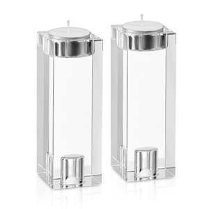 Moderne Fantaisie <span class=keywords><strong>Cristal</strong></span> transparent Bloc Lucite Chanukah Judaïca Hanoukka Acrylique Huile Menorah Vase à fleurs Chic - Product Image 4