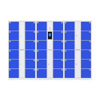 Armoire de rangement électronique extérieure en acier à 36 portes, étanche, assemblée pour salle de sport, supermarché, casier intelligent pour colis