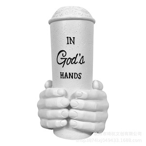 แจกันเรซิ่นรูปมือพระเจ้าพร้อมดอกไม้ ของตกแต่งบ้านสำหรับห้องนอน ห้องนั่งเล่น ทางเข้าบ้าน โต๊ะทำงาน สไตล์ Shabby Chic - Product Image 5